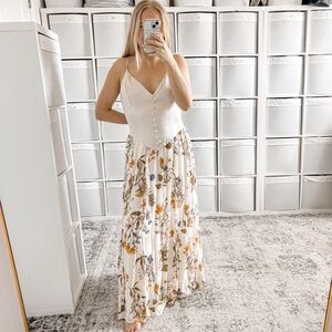 NEW Reformation Everleigh Satin Dress Frolic Floral